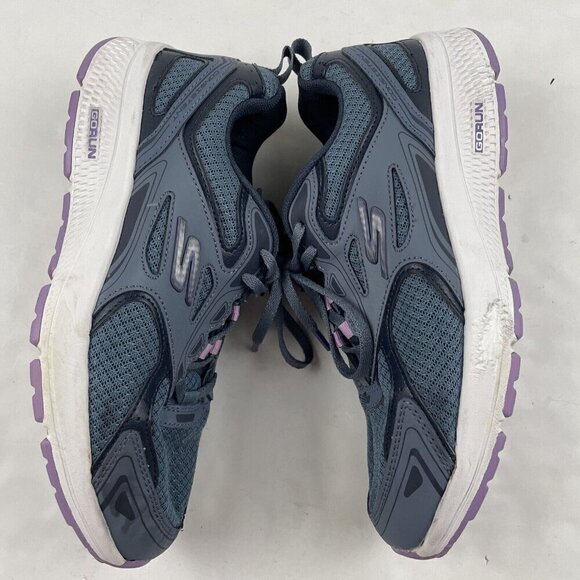 Skechers Go Run Consistent Women’s 9.5 Blue Purple Athletic Running Shoes - Picture 4 of 12